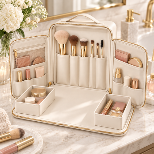 Fold-Out Vanity Counter Caddy