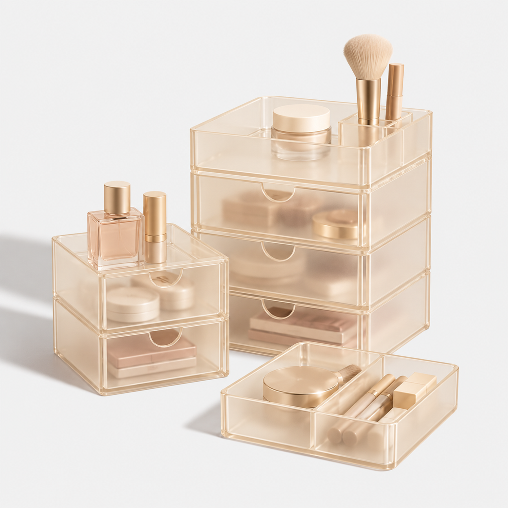 Stackable Cosmetic Drawer Organizer Set