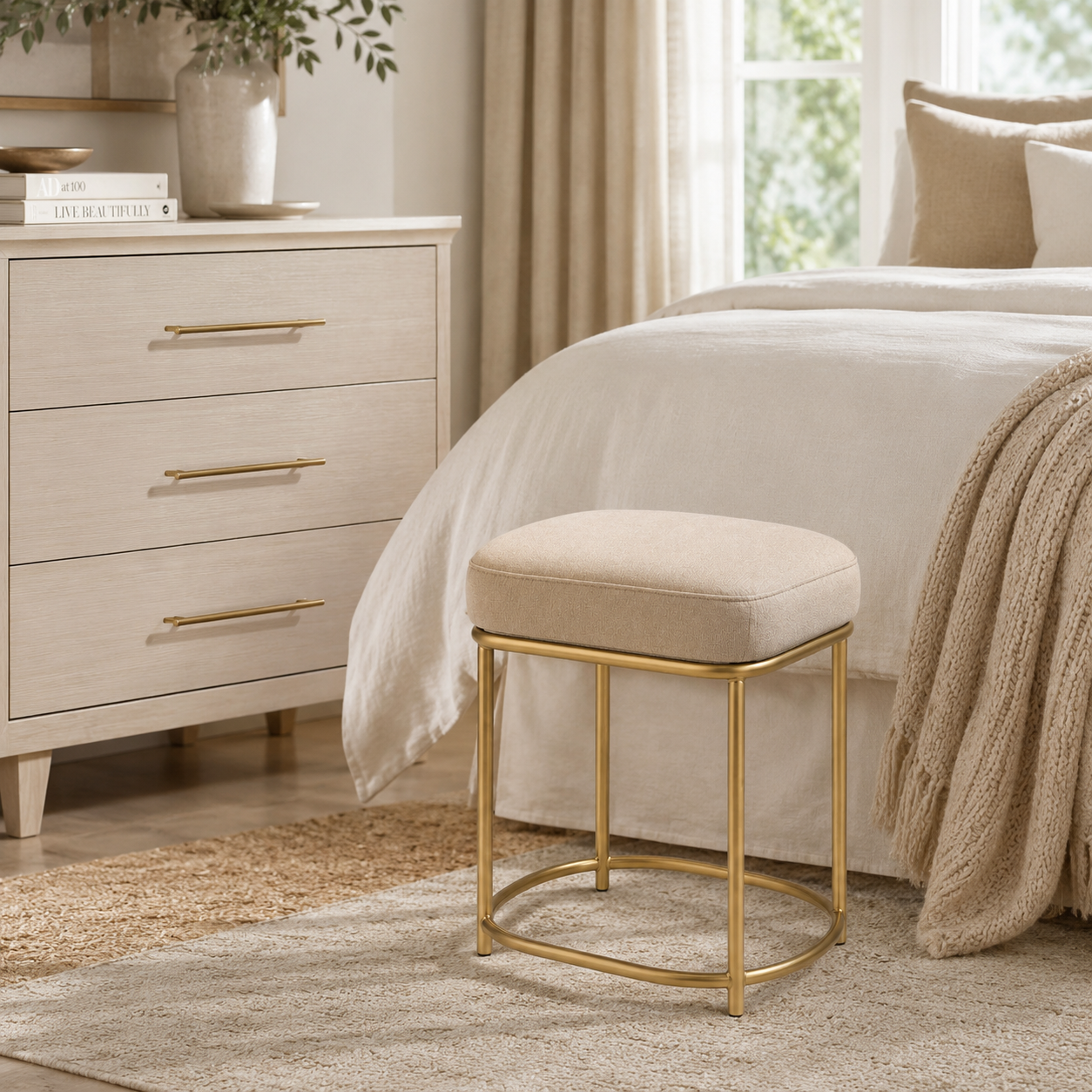 Upholstered Vanity Stool