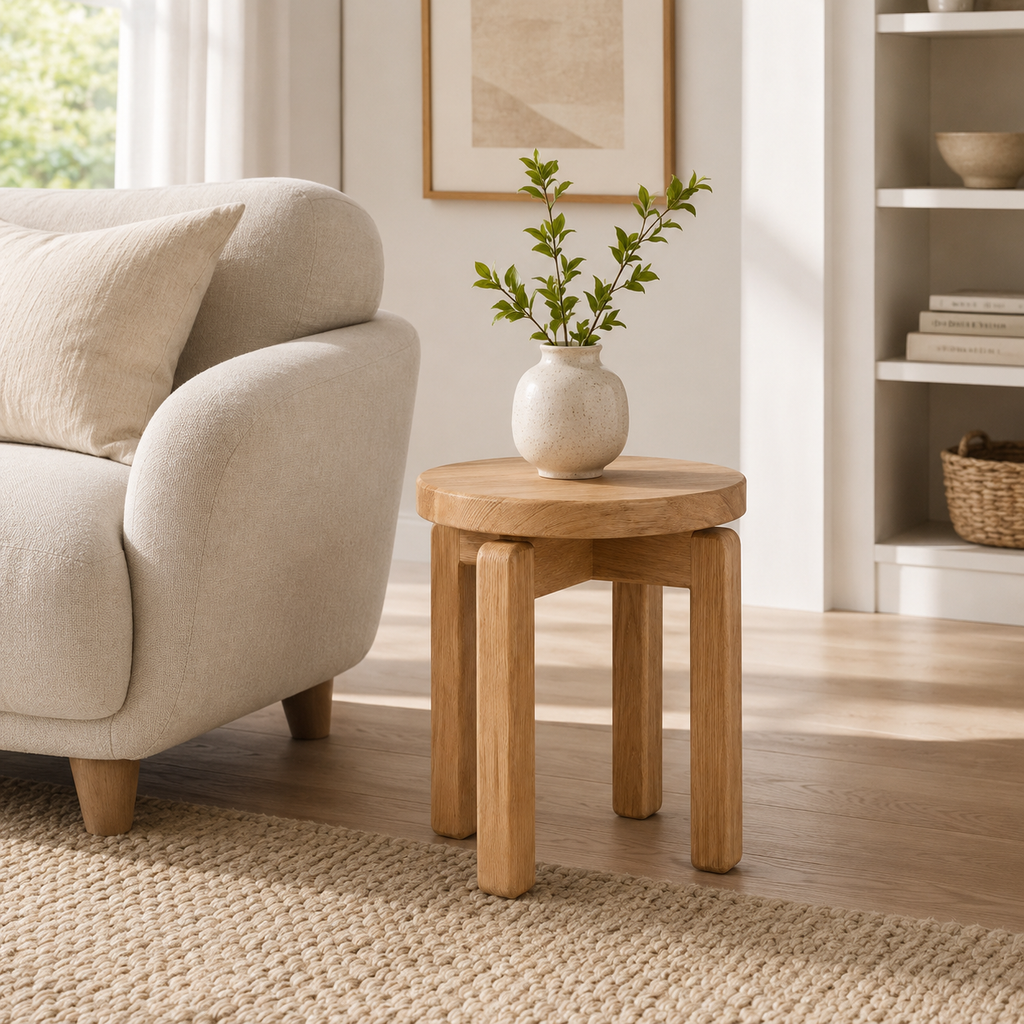 Stackable Wooden Accent Stool