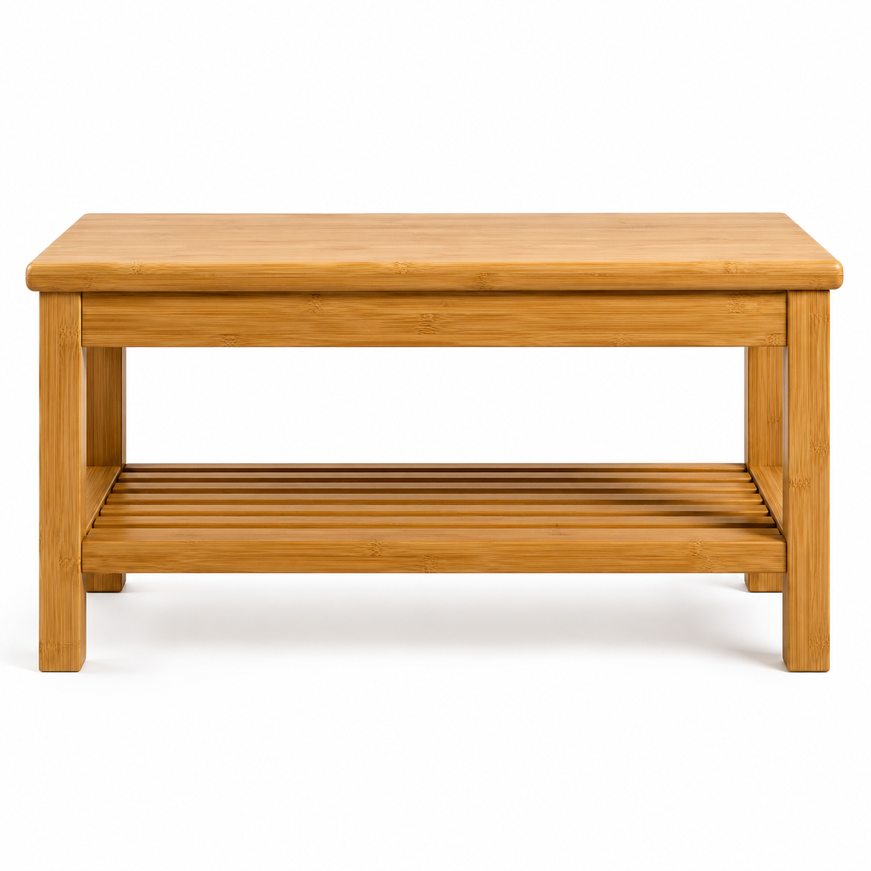 Bamboo Entryway Shoe Bench