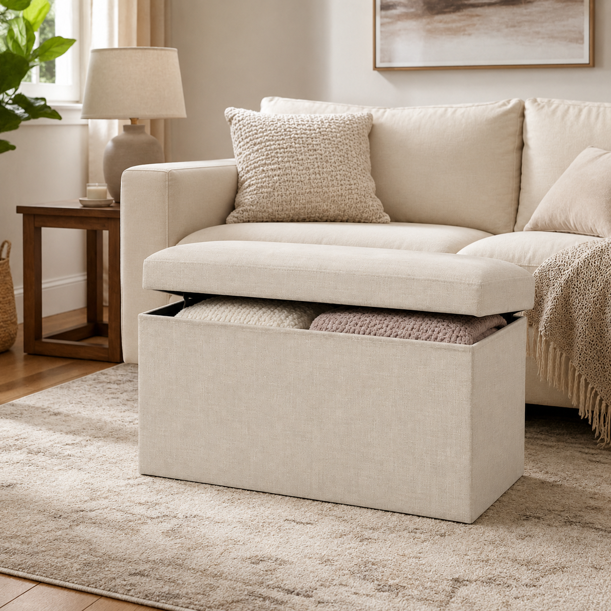 Foldable Storage Ottoman
